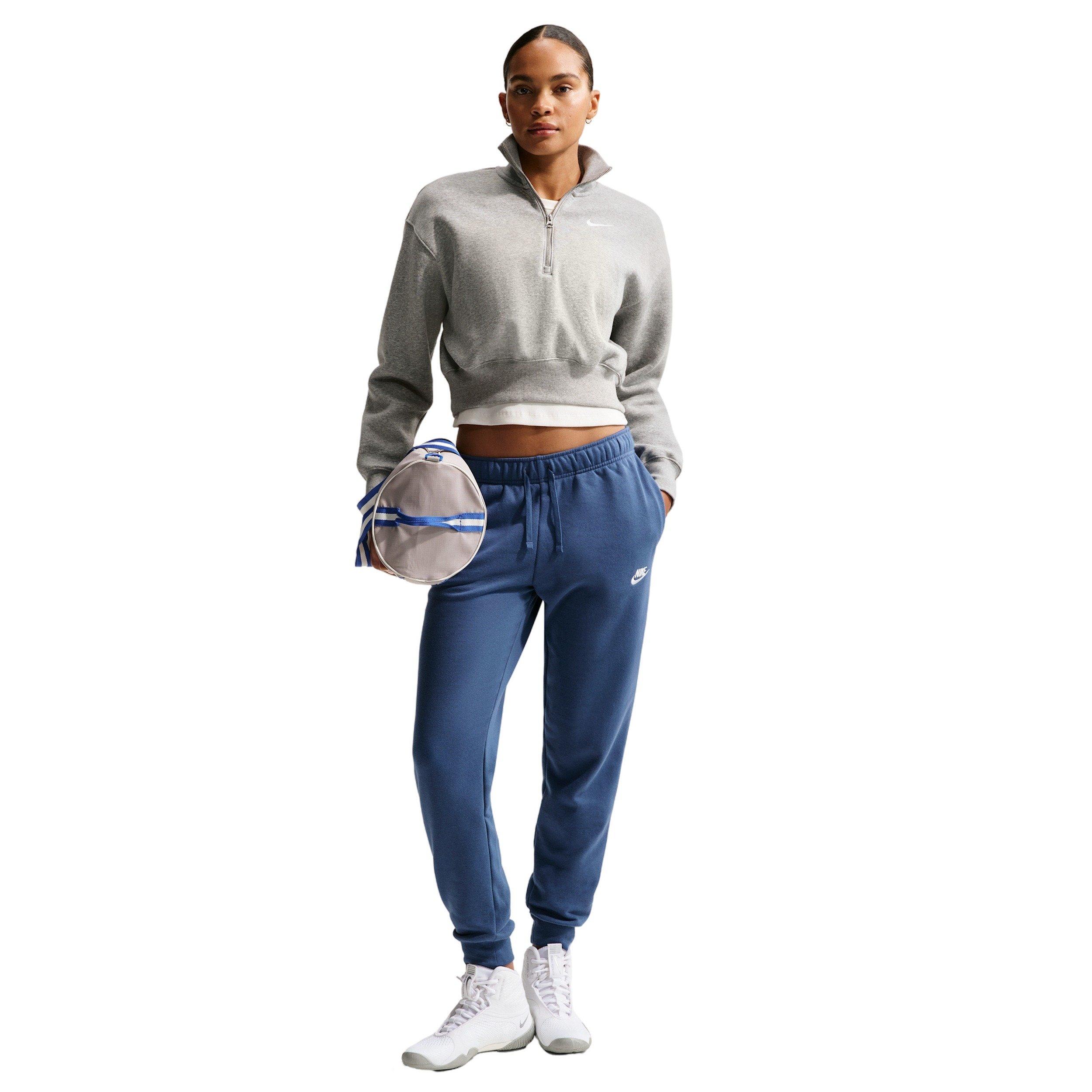 Nike Women's Sportswear Club Fleece Mid-Rise Joggers - Navy/White - NAVY/WHITE